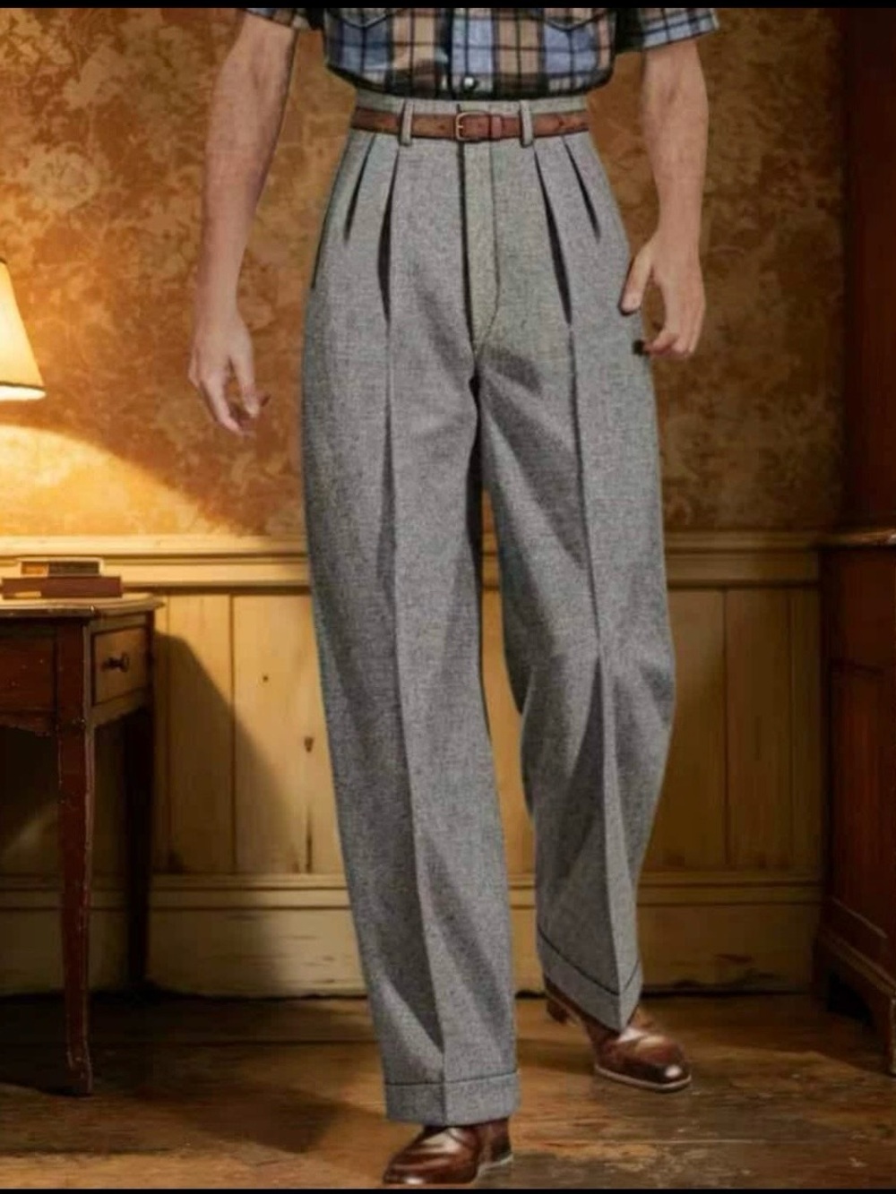VINTAGE CERRUTI 1881 Men's Gray pants